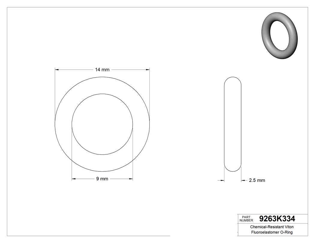 Technical drawing - 9263K334